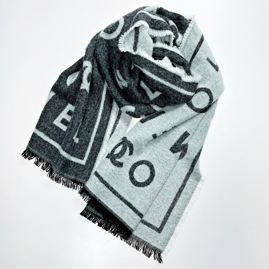 CHANEL（シャネル） ストール グレー ココマーク カシミヤ82％ シルク