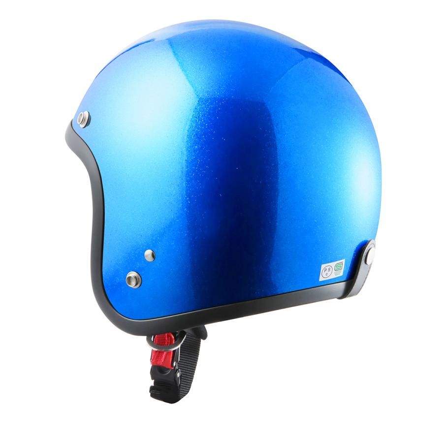 バイクヘルメット ヘルメット スモールジェット ブルーラメ 新品 57cm