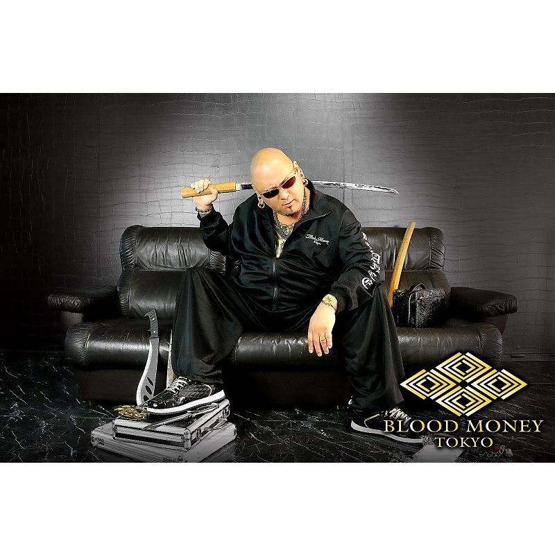 長袖 セットアップ ジャージ 和柄 龍柄 mbt-18010 黒 白 BLOOD MONEY