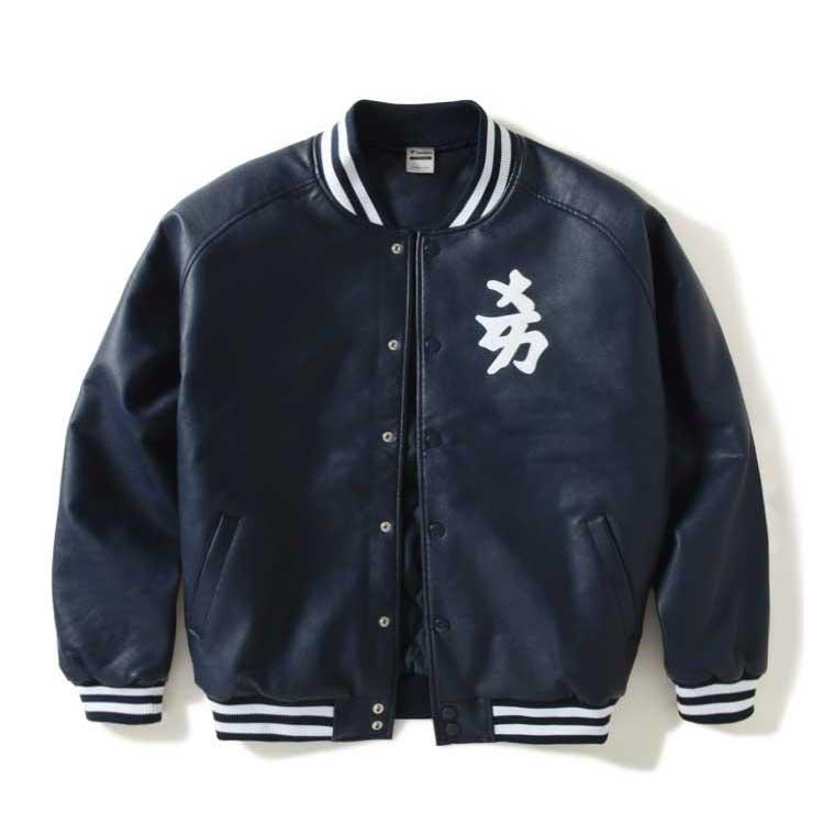 FANATICS MLB NEW YORK YANKEES PU LEATHER STADIUM JACKET(NAVY