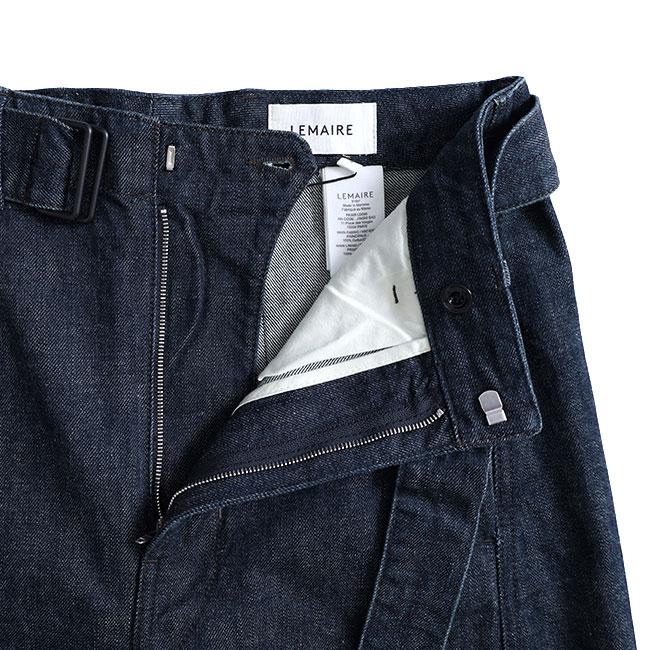 LEMAIRE ルメール インディゴデニム ツイスト ベルテッドパンツ PA326