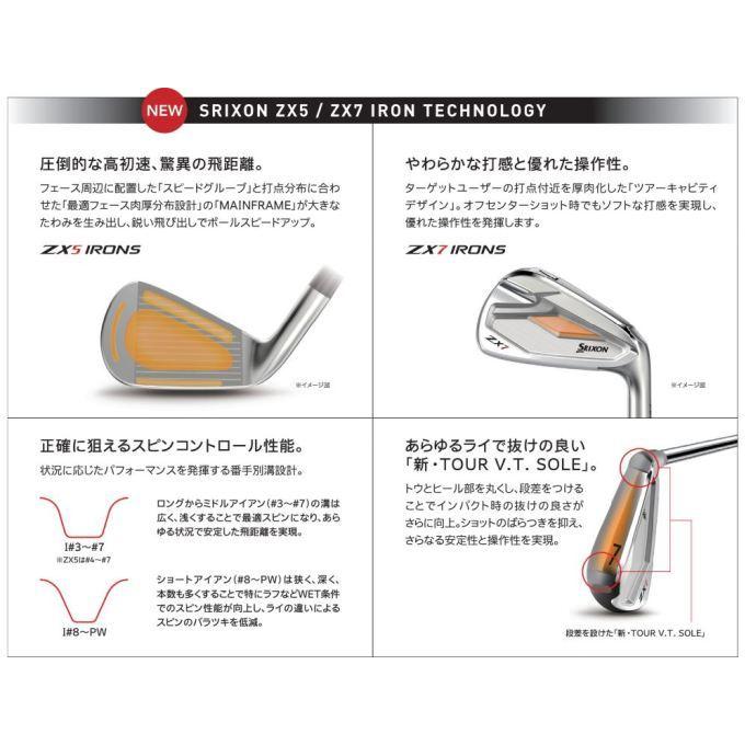 SRIXON ゴルフ クラブ ダンロップ スリクソン ZX7 アイアン 8本セット