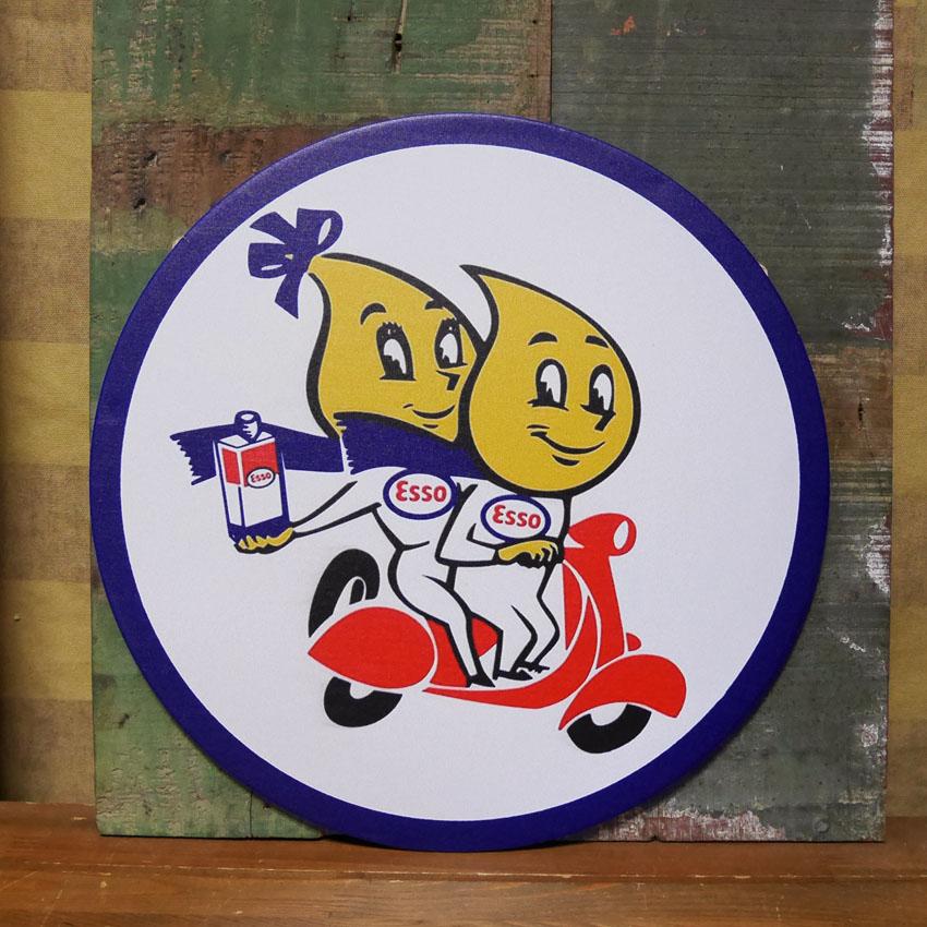アメリカンサインボード ESSO BOY & GIRL インテリア エッソ 丸型