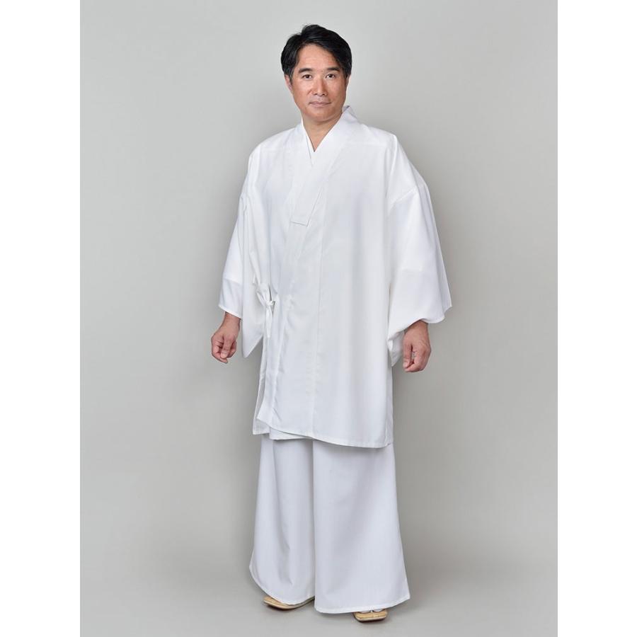 二部式 上下セット 白衣 はくえ びゃくえ 寺用 神職 僧侶 メンズ 男性