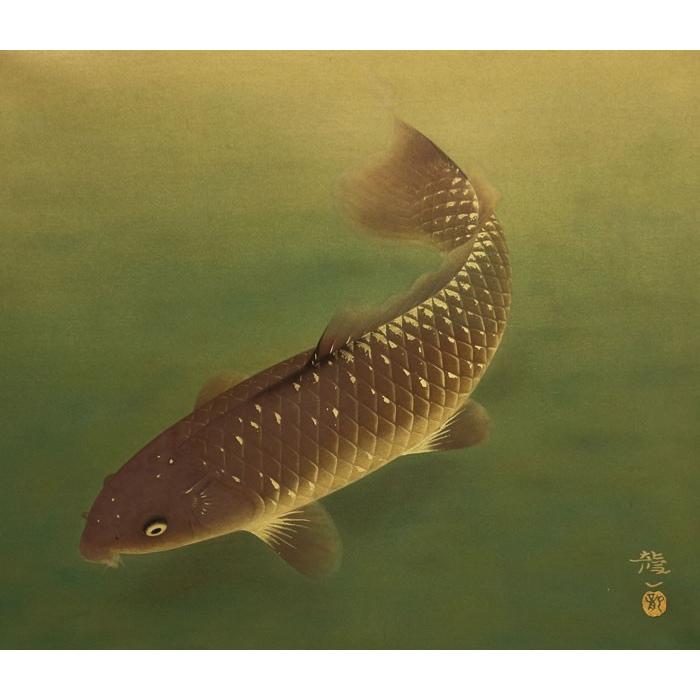 Amazon.co.jp: 佐藤晋伍『金運大昇鯉』色紙絵 : 文房具・オフィス用品