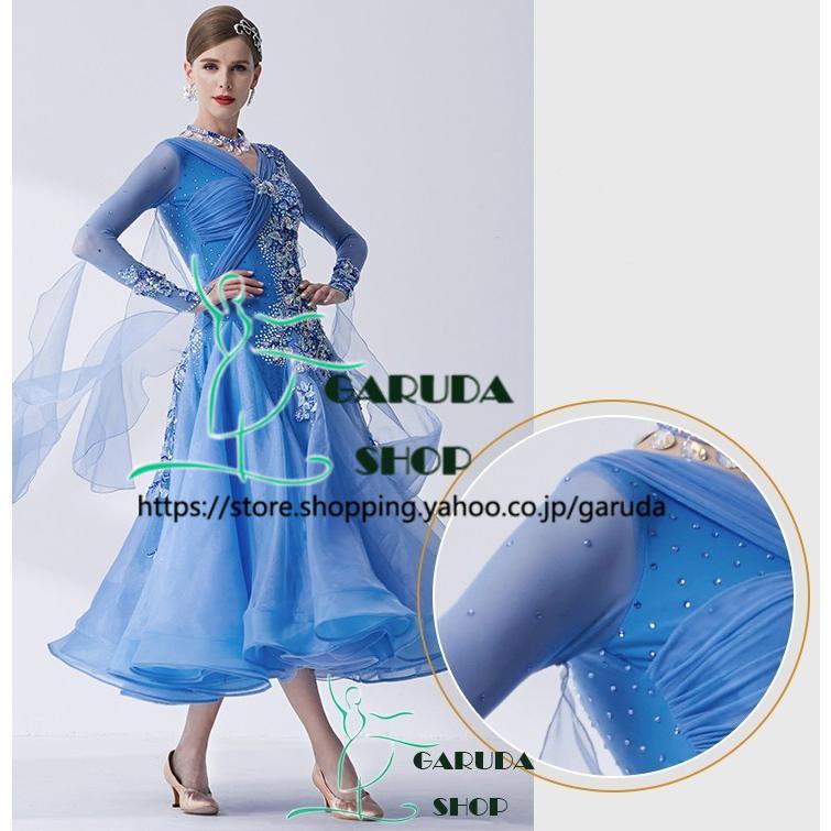Garuda SHOP レディース社交ダンス衣装 競技ドレス ワルツドレス高級品
