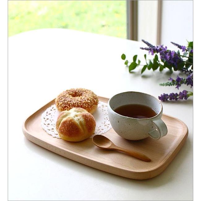 木製トレートレイ カフェ カフェトレー お盆 おしゃれ 天然木 無垢