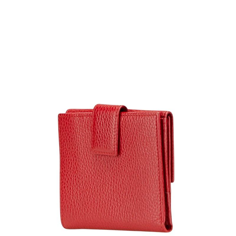 GUCCI（グッチ） GGマーモント 二つ折り財布 456122 レッド レザー