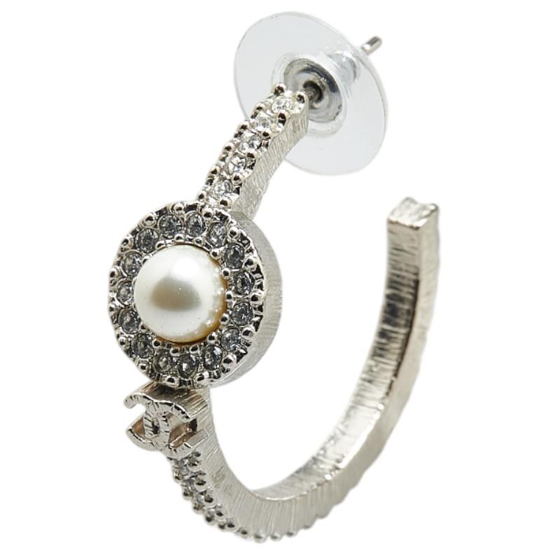 CHANEL（シャネル） ココマーク ラインストーン フープ スタッド 片耳