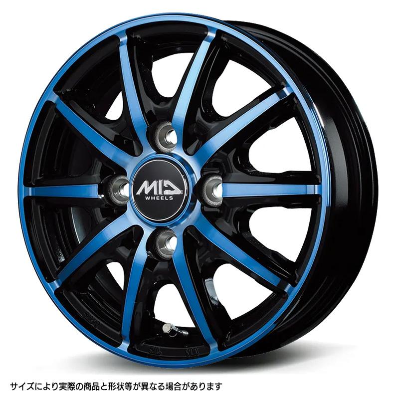 エコピア R710 145/80R12 80/78N MID WHEELS RX10-K ブラック