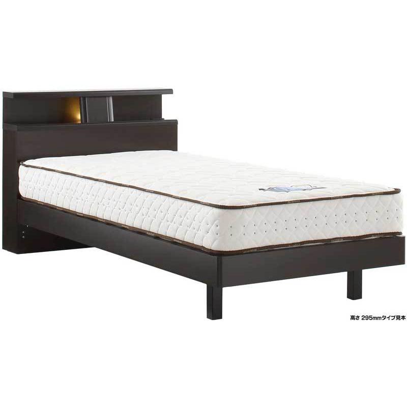 ドリームベッド カエラル958 シングル 棚付き 照明 キャビネット