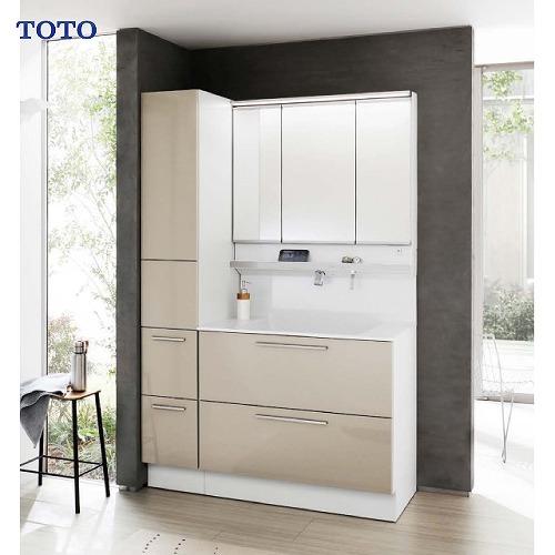 TOTO 洗面化粧台 オクターブ間口1200mm 三面鏡 ワイドLED照明 セット