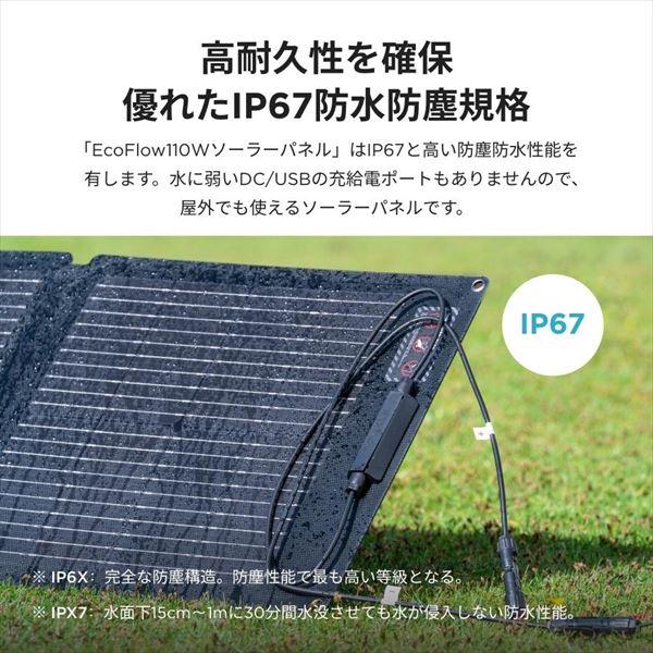 ECOFLOW 110Wソーラーパネル 両面受光発電 収納バッグ付き 太陽発電