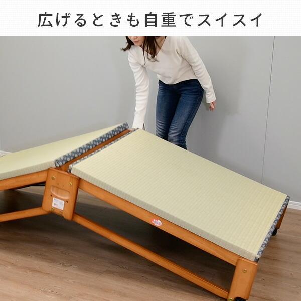 中居木工 折りたたみベッド ワイドシングル 簡易ベッド 折りたたみ