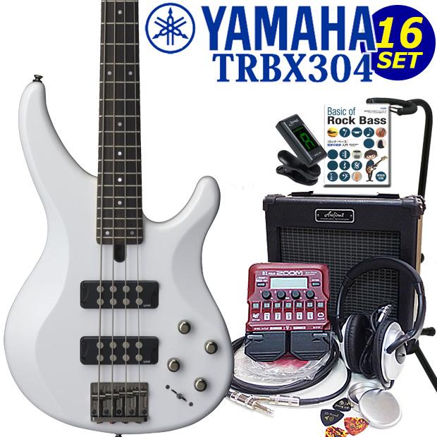 YAMAHA（ヤマハ） ベース TRBX304 WH 初心者 入門 ZOOM B1Four付 16点