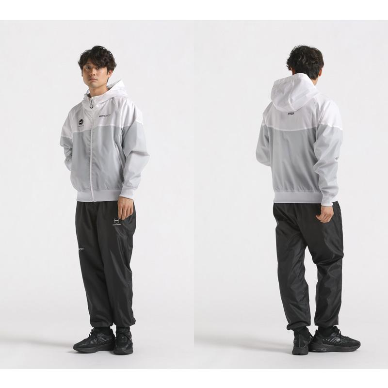 MOVESPORT デサント 裏メッシュ バイカラー ウィンドブレーカー 上下