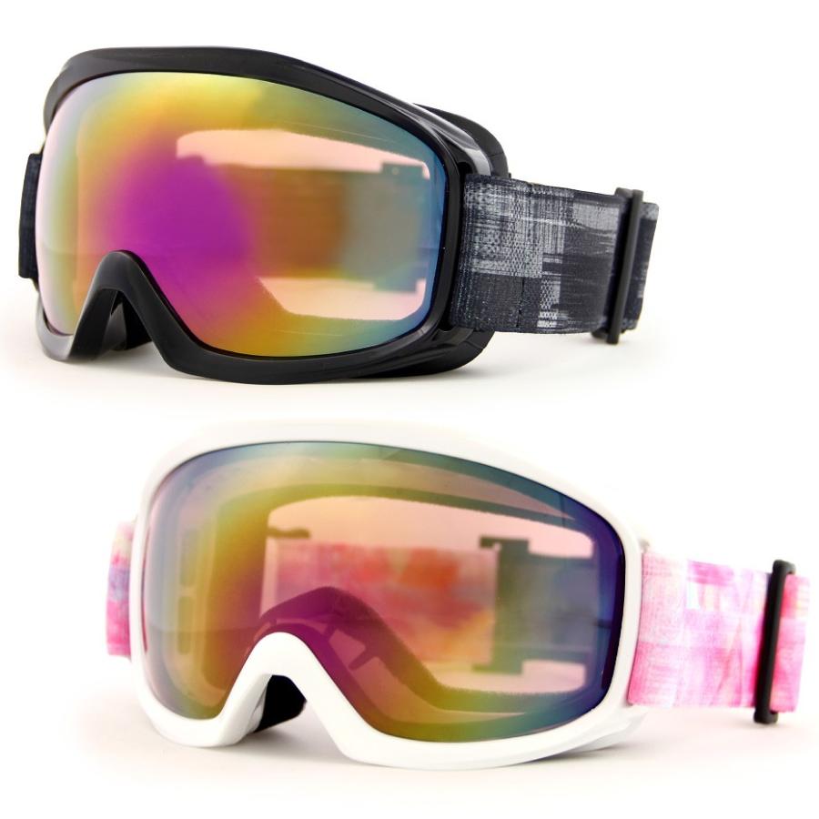 ゴーグル ダブルレンズ ミラーレンズ メンズ レディース スキー