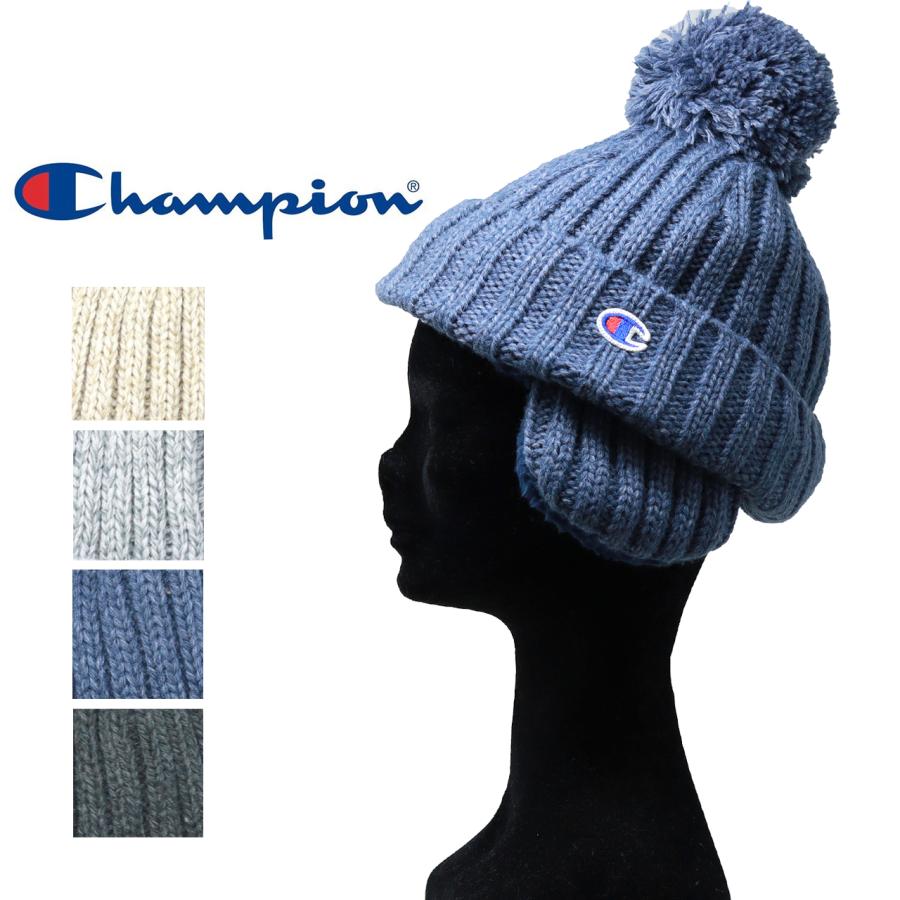 Champion（チャンピオン） ニット帽 レディース イヤマフ リブ編み