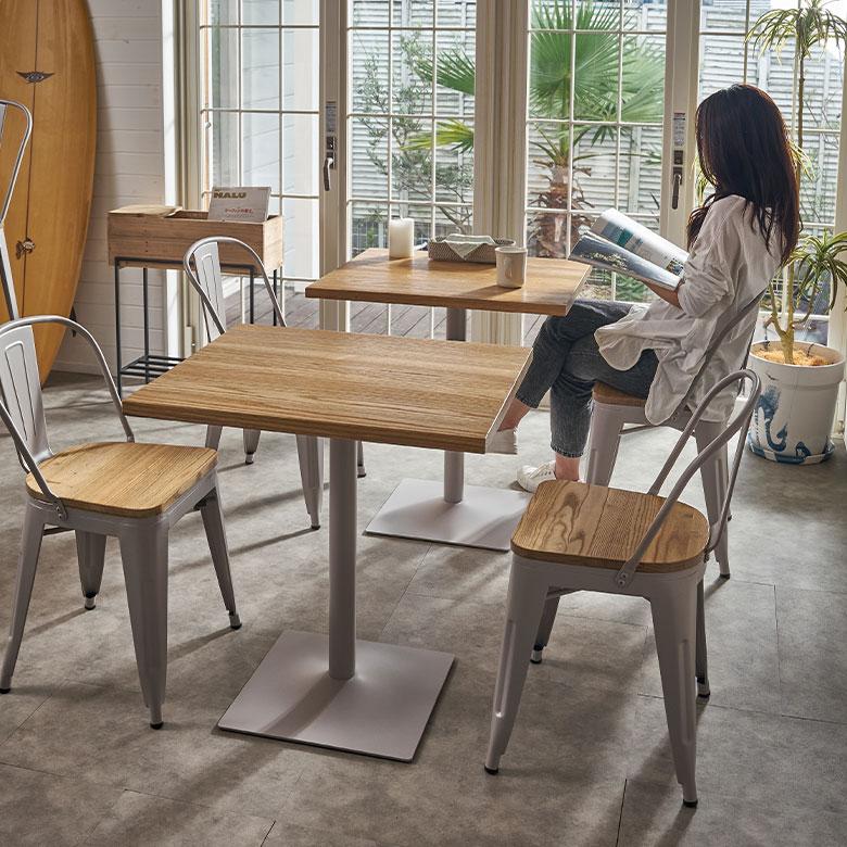 ELEMENTS テーブル カフェ 長方形 60×70 店舗 レストラン ダイニング
