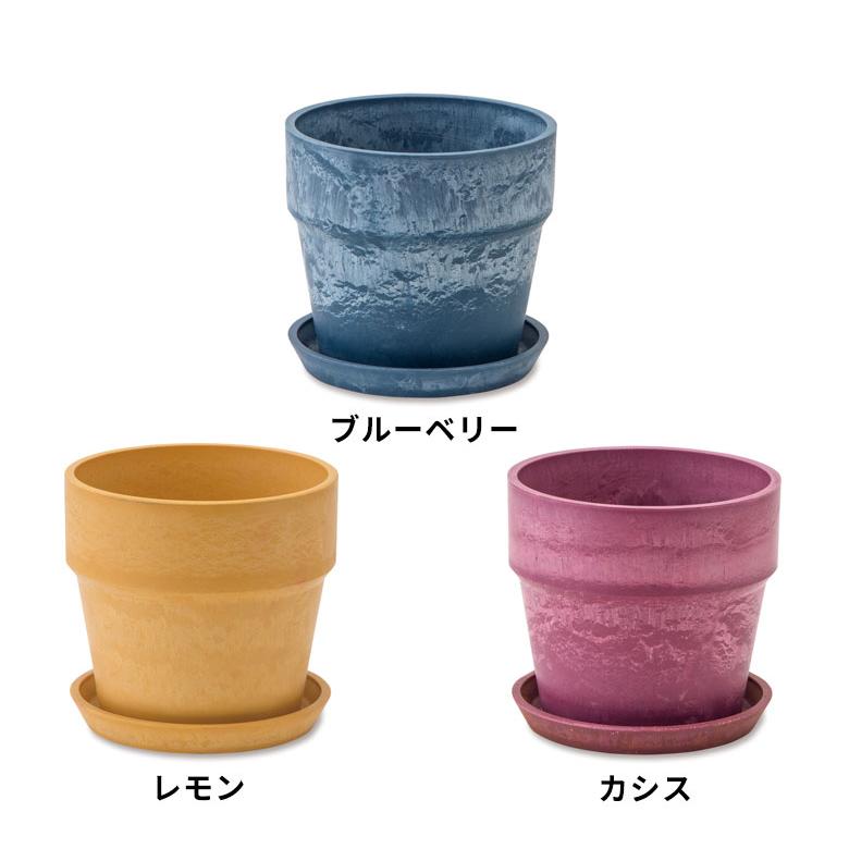 植木鉢 プランツポット 4号鉢 プラスチック 無地 受け皿付き 底穴あり
