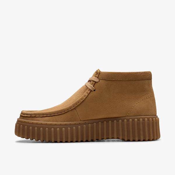Clarks（クラークス） レディース 厚底 モカシン ブーツ ヒール高4.5cm