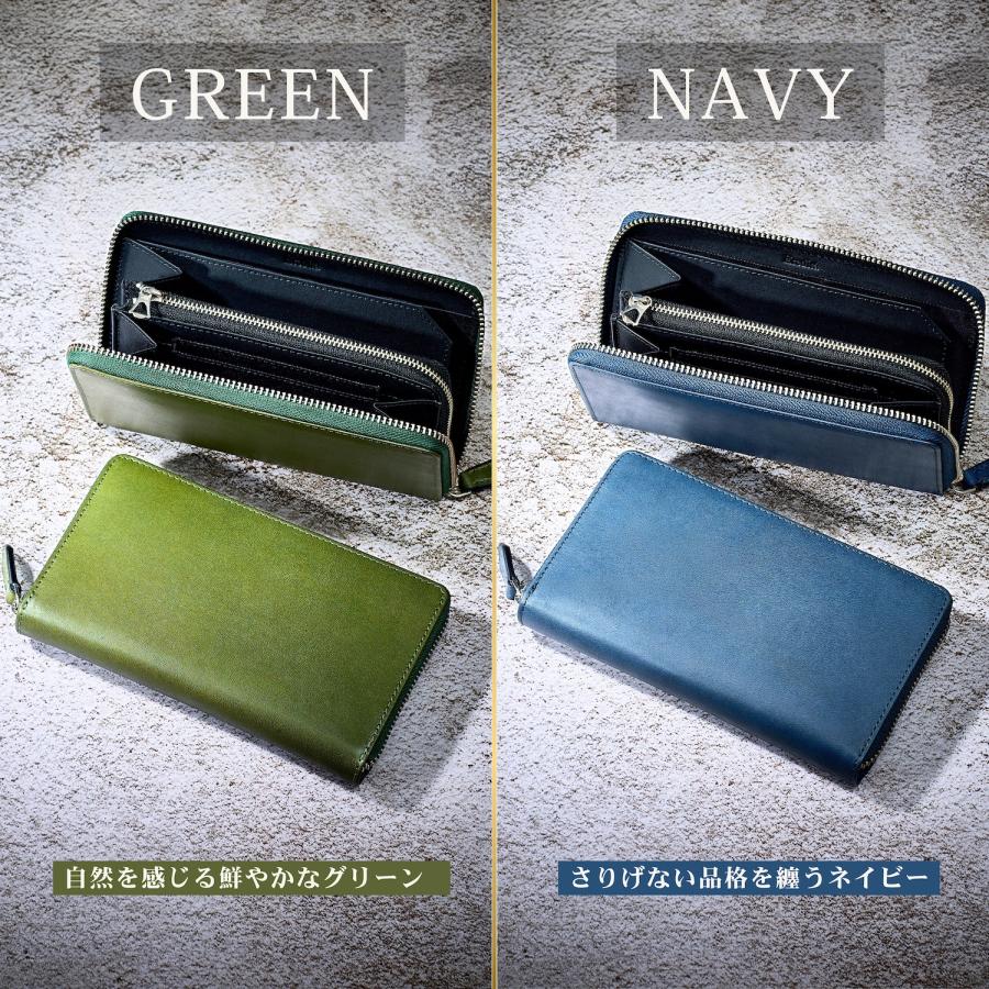 Eredita 小さい長財布 メンズ 財布 栃木レザー 短い 長財布 本革