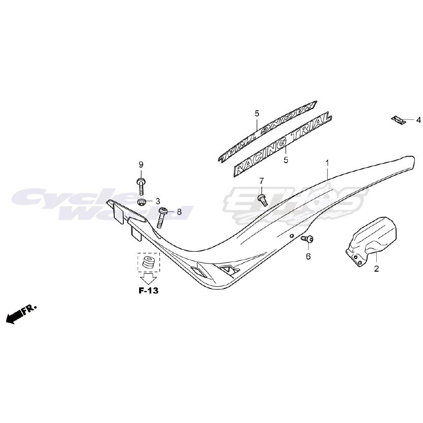 ホンダ（HONDA） 80100-NN4-L00 フェンダーCOMP,リアー RTL300R 2017