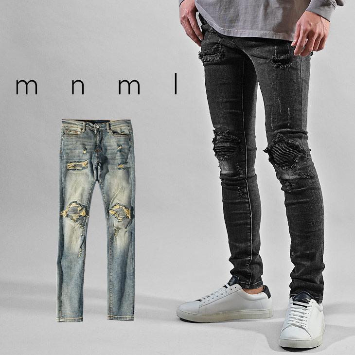 mnml（ミニマル） デニム ダメージデニム スキニーデニム ストレッチ