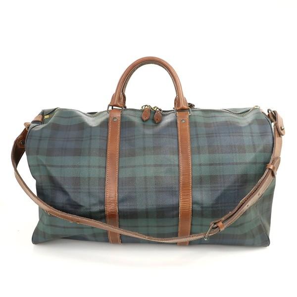 ポロラルフローレン POLO RALPH LAUREN グリーンチェック×ブラウン PCV