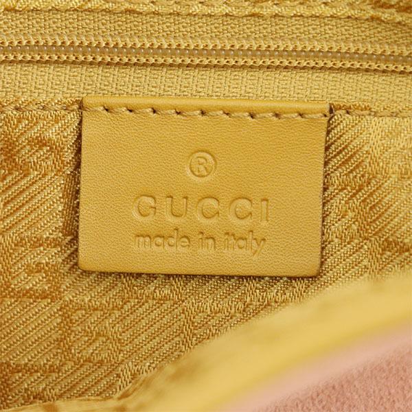 グッチ GUCCI バンブー ピンク スエード レザー ワンショルダーバッグ