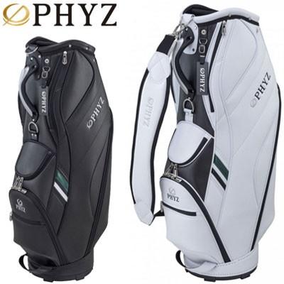 PHYZ】人気軽量モデル PUレザー ロゴネーム キャディバッグ 黒 PHYZ