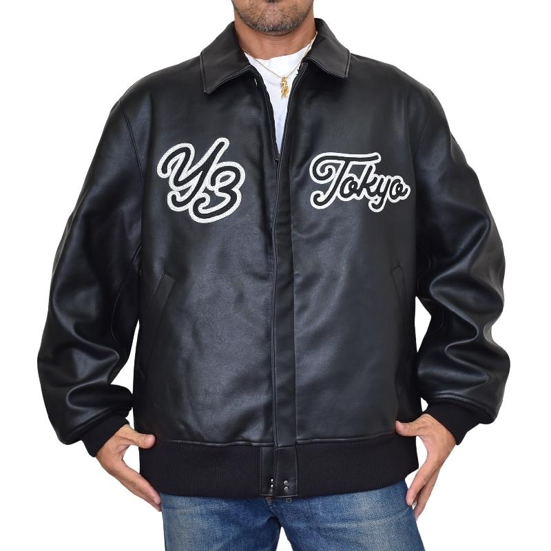 Y-3 SALE 大きいサイズ メンズ ワイスリー COLLARED BOMBER レザー