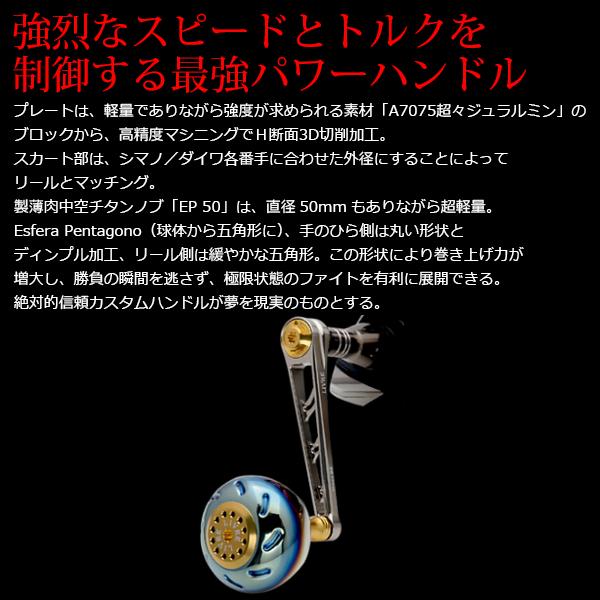 リブレ POWER88 シマノ 8000番〜14000番用 右巻き チタン+ゴールド