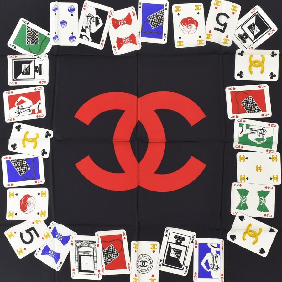 CHANEL（シャネル） スカーフ ココマーク トランプ柄 希少 レア 美品