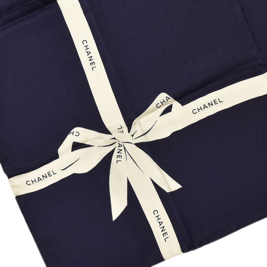 CHANEL（シャネル） スカーフ リボン ドット シルクスカーフ