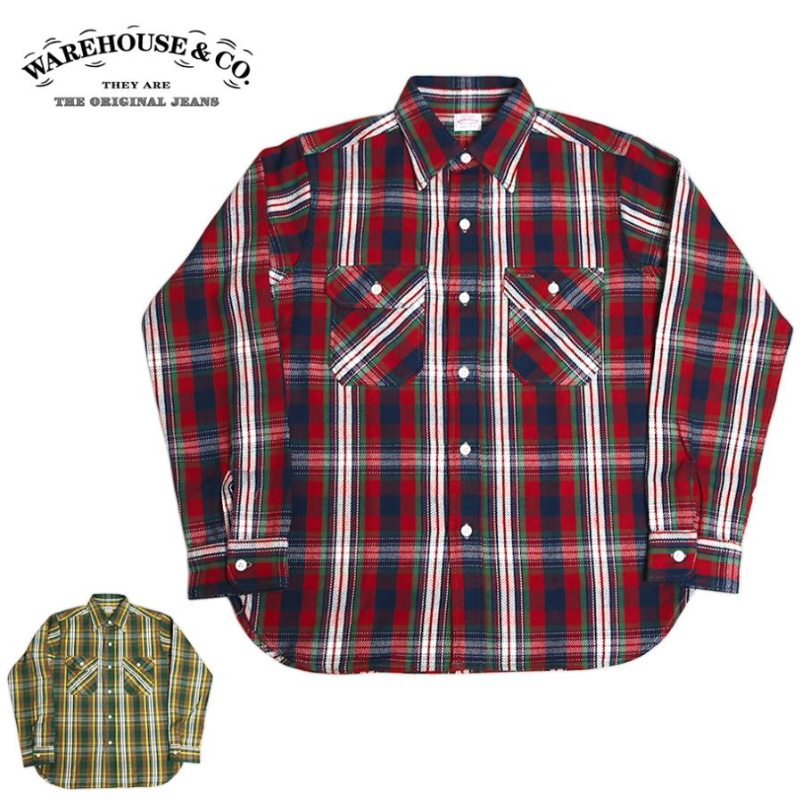 WAREHOUSE（ウエアハウス） フランネルシャツ Lot.3104 D柄 NON WASH