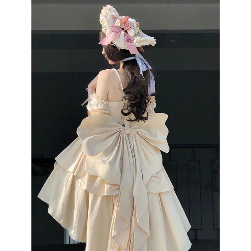 ロリータ jsk ワンピース 可愛い プリンセスドレス お姫様 リボン