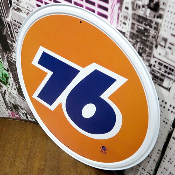 アメリカ製 76 ラウンドメタルサイン UNION ブリキ 看板 アメリカン