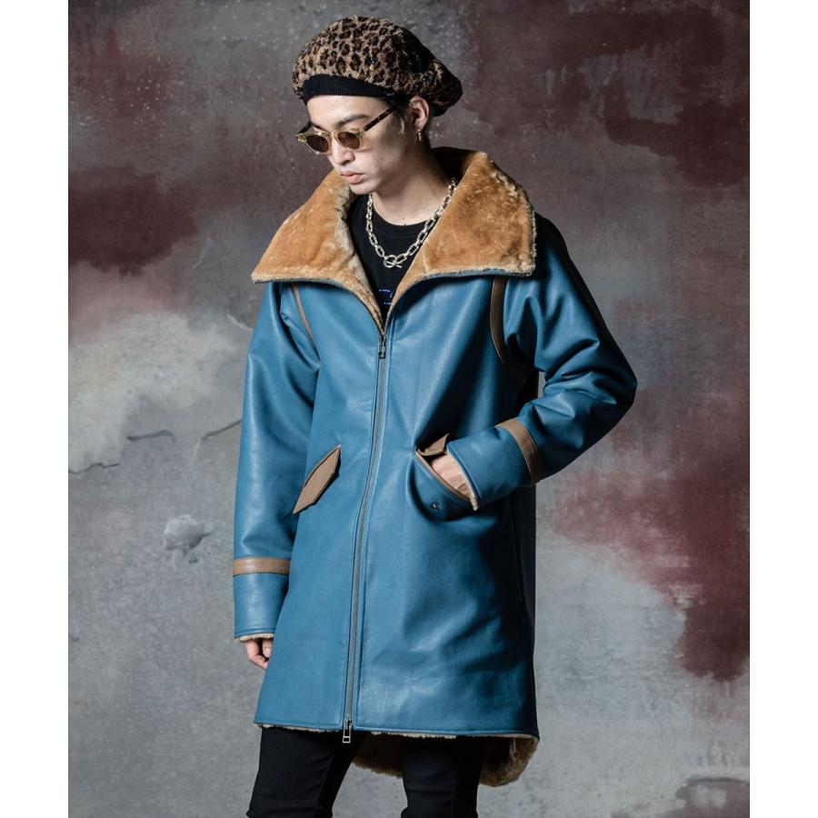 glamb（グラム） Synth Mouton Long Coat シンセムートンロングコート