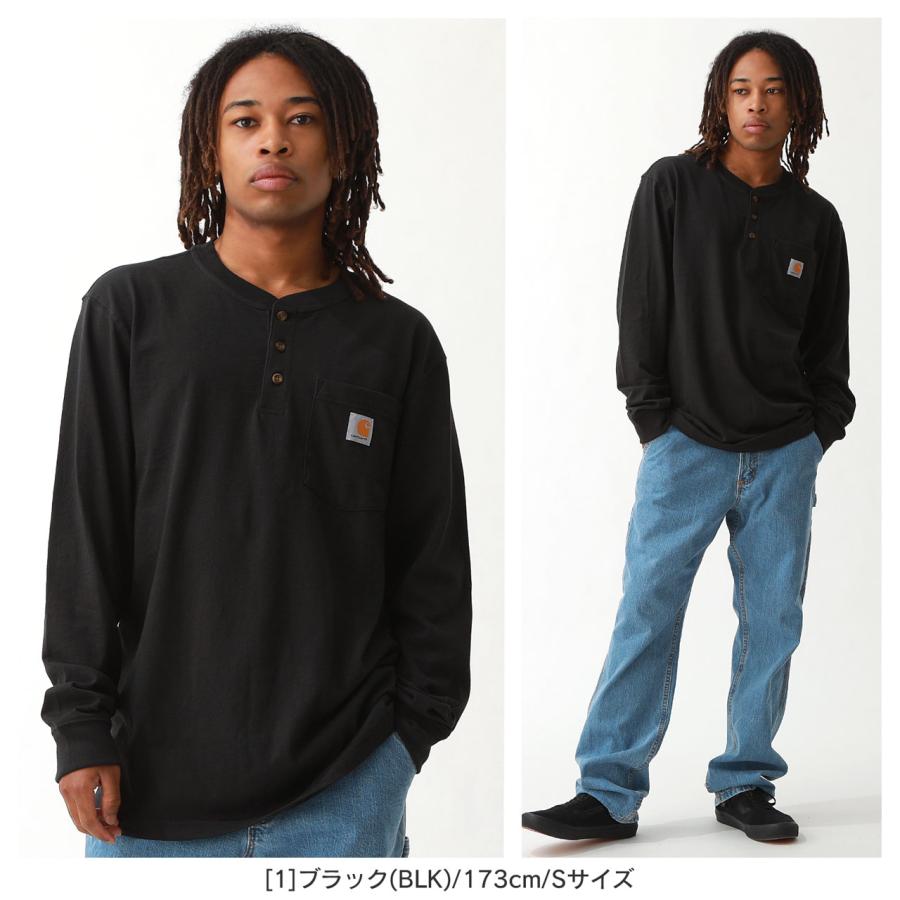 Carhartt（カーハート） Tシャツ メンズ 長袖 ヘビーウェイト ヘンリー