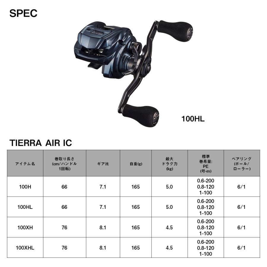 DAIWA（ダイワ） 【目玉商品】ダイワ 24 ティエラ AIR IC 100XHL 左