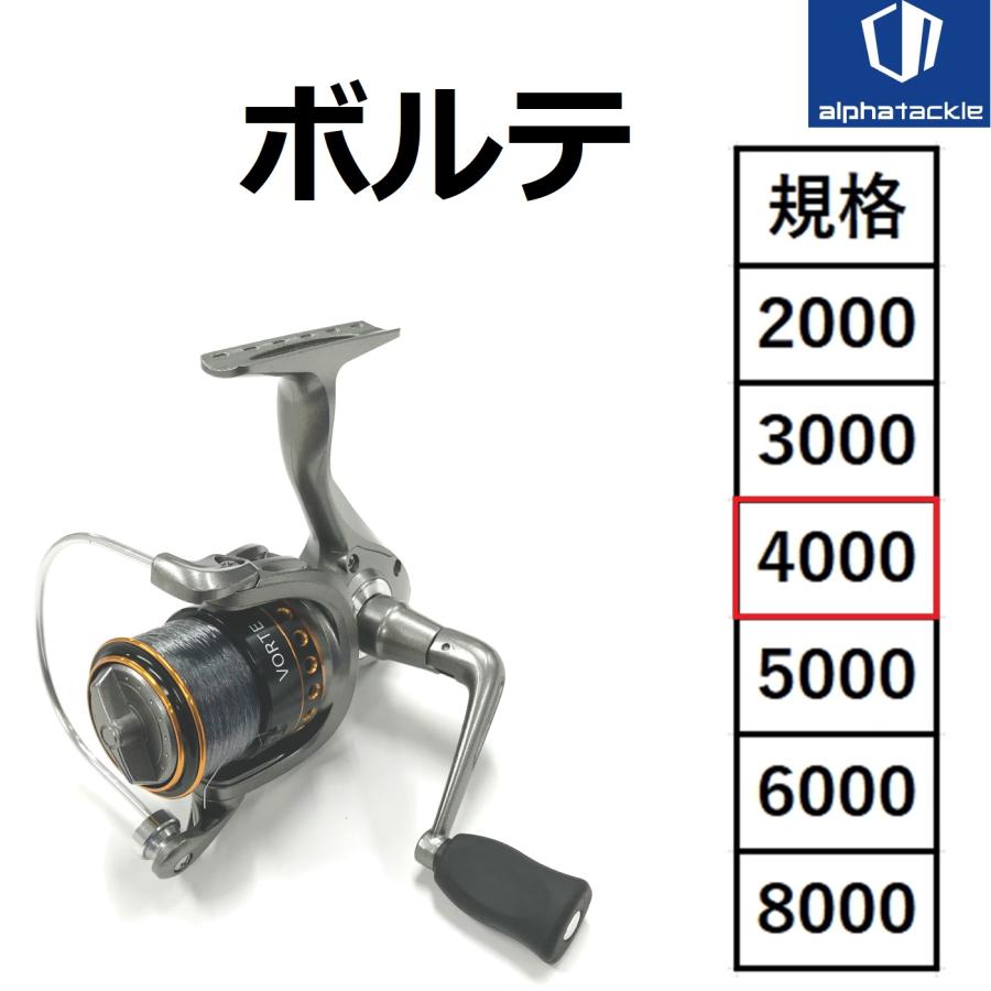 alpha tackle（アルファタックル） ボルテ 4000 ナイロンライン付 汎用