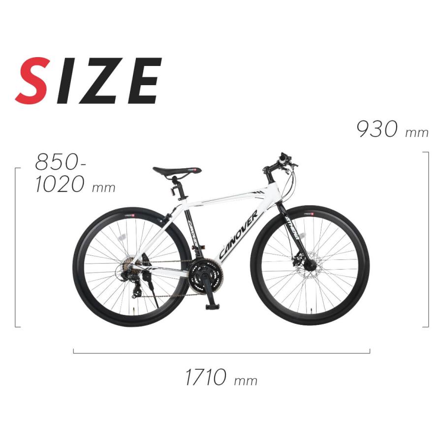 CANOVER 完成品 クロスバイク 組立済 自転車 700×28C 27インチ相当 21