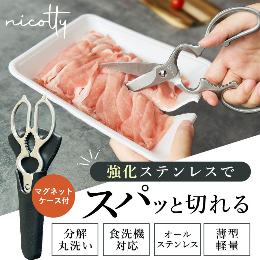 キッチンバサミ 分解 ステンレス 食洗機 オールステンレス 軽量 軽い