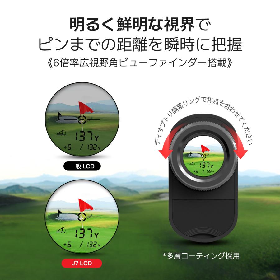 ゴルフ距離計 ＼スキャンモード搭載／J9 mini レーザー距離計 103g 3点