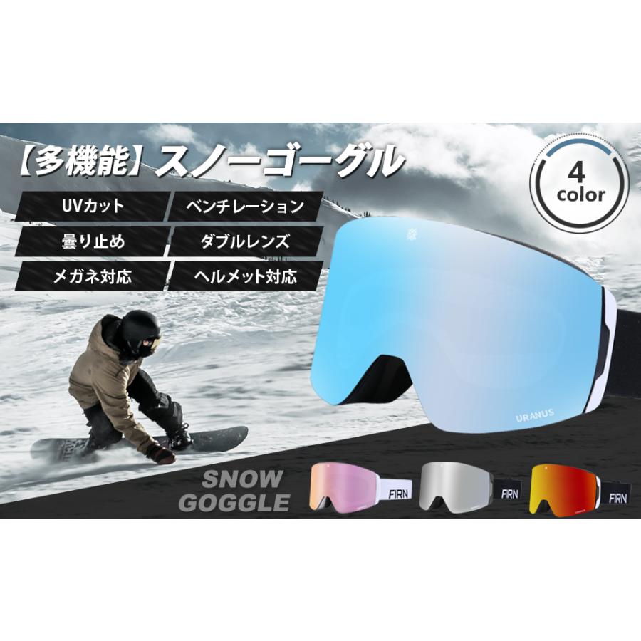 ゴーグル ダブルレンズ レンズ交換 メガネ対応 UVカット ヘルメット
