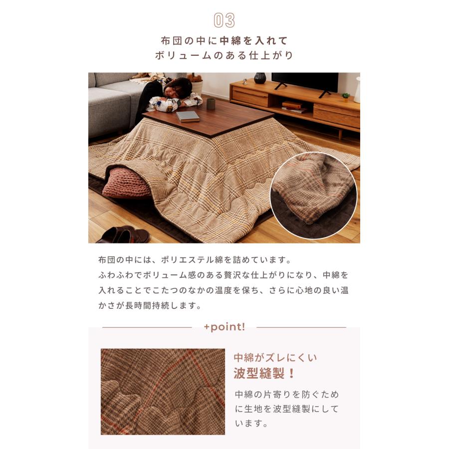 東谷 こたつセット 3点 こたつテーブル 75×75 ホットカーペット