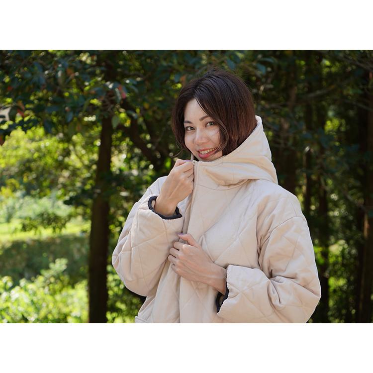 yucuss 着る寝袋 難燃性素材 ベージュフリーサイズ 難燃仕様の着る寝袋
