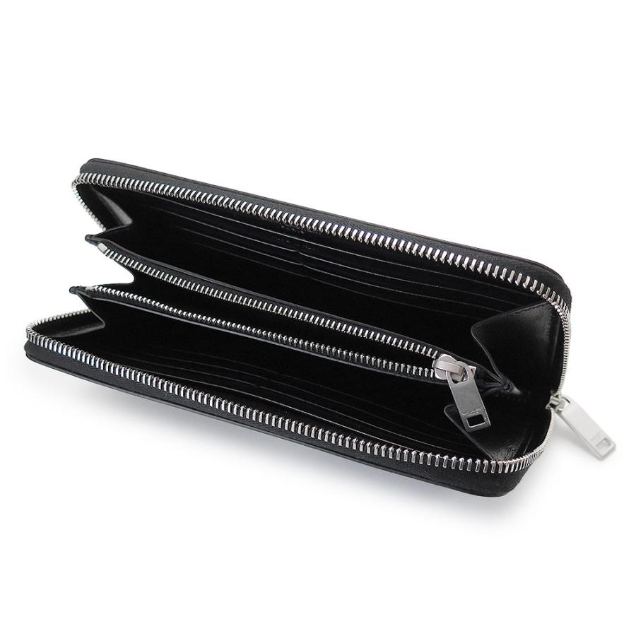 サンローラン YSL ラウンドジップ カサンドラ レザー ブラック 長財布