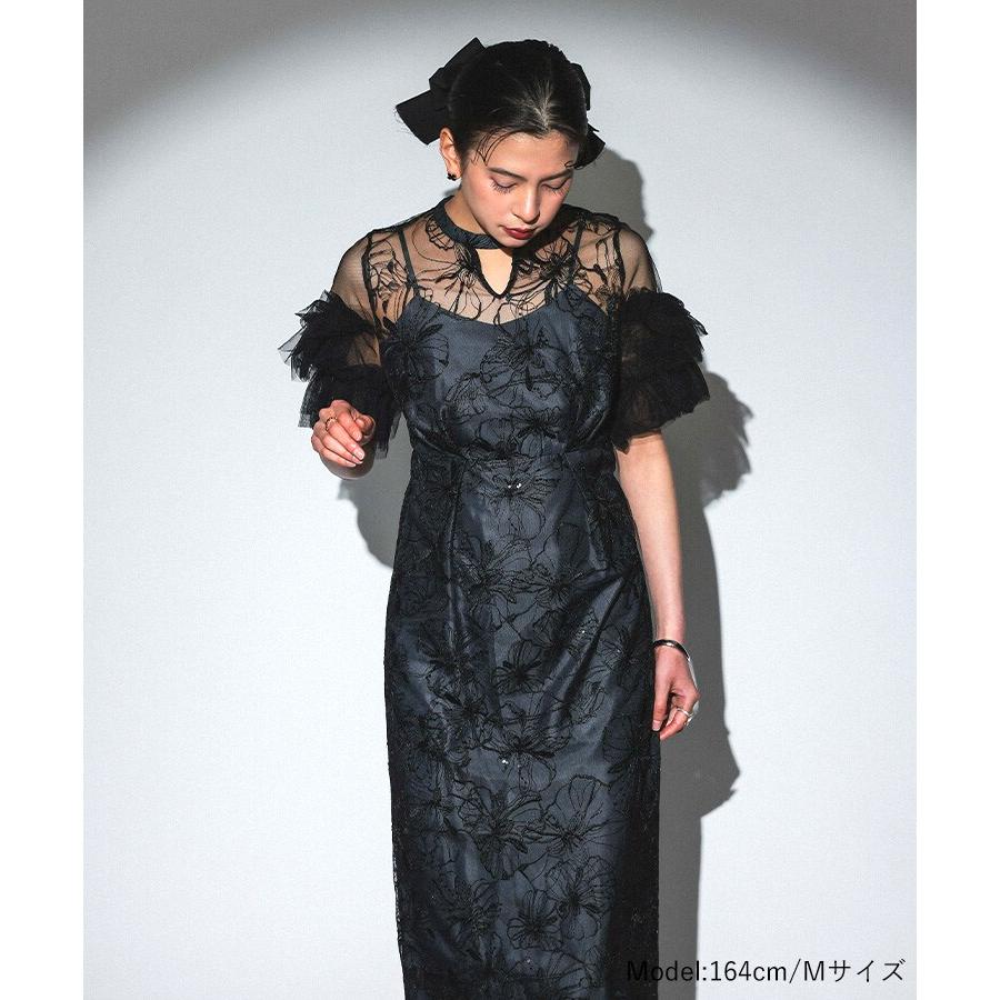 ANDRESD 【ANDRESD】key neck embroidery dress : マルイ(丸井)Yahoo